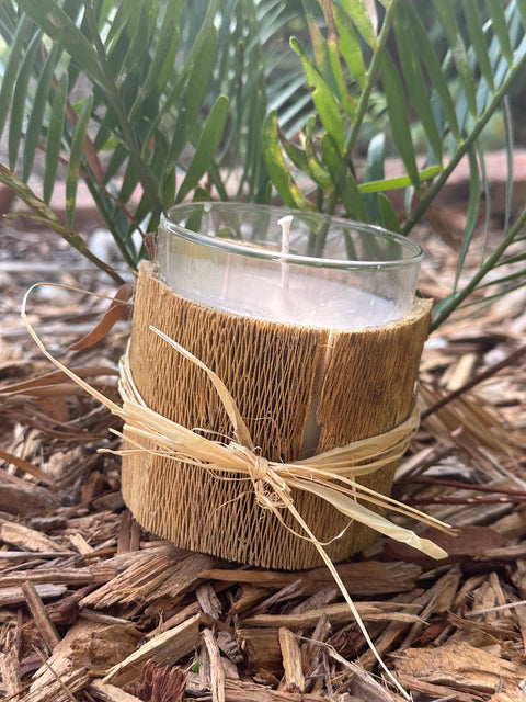 Soy Candle,  bark wrapped
